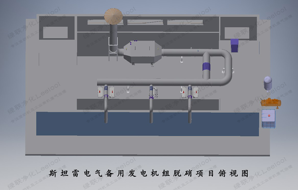 備用柴油發電機組黑煙及氮氧化物綜合治理設計圖2 備用柴油發電機組黑煙及氮氧化物綜合治理設計圖2